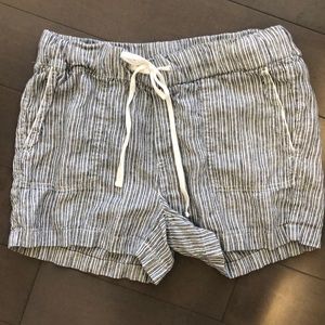 CASLON striped linen shorts